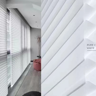 Finiture morbide personalizzate lussuoso tessuto Shangrila blind con filtro della luce