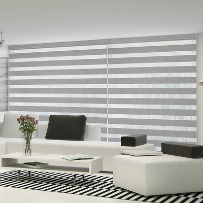 Fusola per ufficio interno Zebra Roller Blinds per giorno e notte Manual Open Type Function