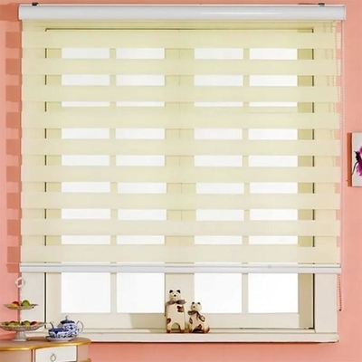 Sala da soggiorno Customized Polyester Blackout Motorized Zebra Roller Blinds per la casa