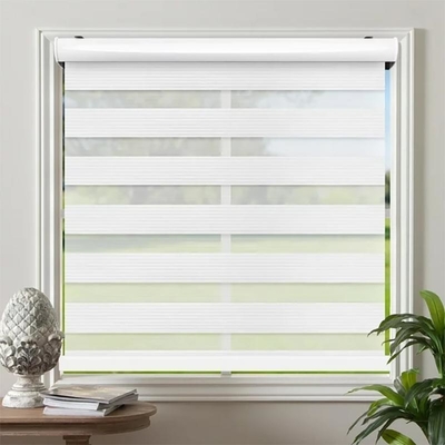 Buona trasmissione luminosa Smart Zebra Motorized Roller Blind per soggiorno e ufficio