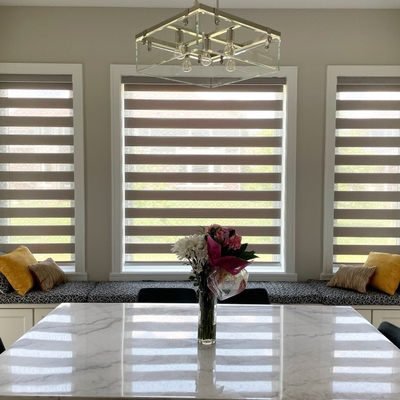 Buona trasmissione luminosa Smart Zebra Motorized Roller Blind per soggiorno e ufficio