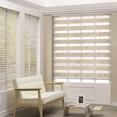 Buona trasmissione luminosa Smart Zebra Motorized Roller Blind per soggiorno e ufficio