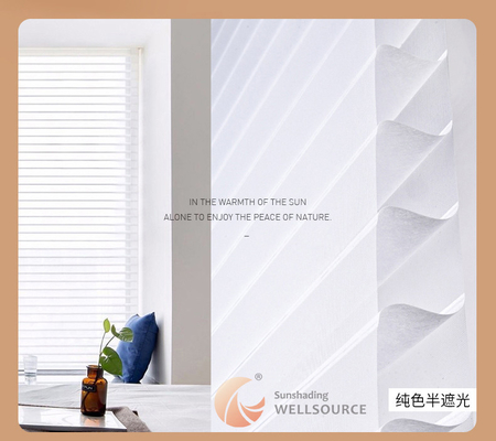 WELLSOURCE MANUAL 2&quot;Shangri-la Shades Non Blackout Light Filtering per casa, ufficio, hotel, club, ristorante Custom Made
