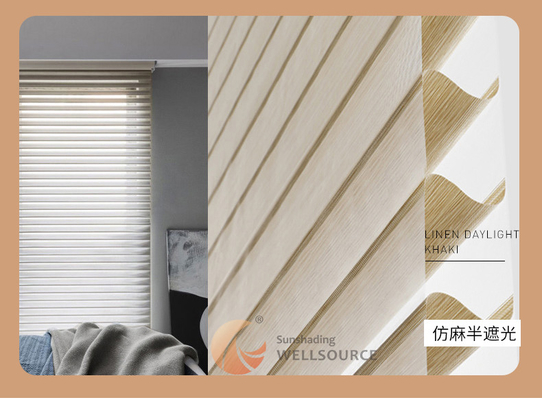 WELLSOURCE MANUAL 2&quot;Shangri-la Shades Non Blackout Light Filtering per casa, ufficio, hotel, club, ristorante Custom Made