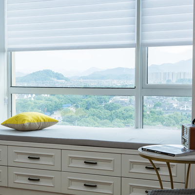 WELLSOURCE MANUAL 2&quot;Shangri-la Shades Non Blackout Light Filtering per casa, ufficio, hotel, club, ristorante Custom Made