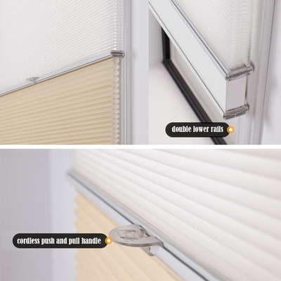 WELLSOURCE Manuale cordless giorno e notte cellulare sfumature non blackout filtro luce pannocchia tessuto per la casa, ufficio,