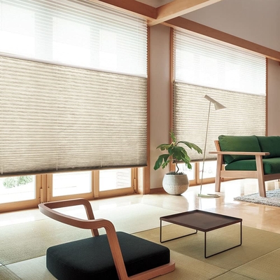 WELLSOURCE Manuale cordless giorno e notte cellulare sfumature non blackout filtro luce pannocchia tessuto per la casa, ufficio,