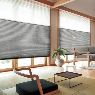 WELLSOURCE Manuale cordless giorno e notte cellulare sfumature non blackout filtro luce pannocchia tessuto per la casa, ufficio,