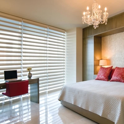 Bagno personalizzato Anti-UV e Isolamento termico blinds Shangrila motorizzati elettrici