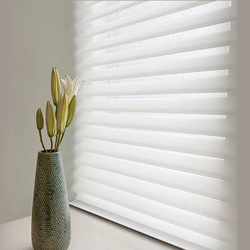 Tela Shangrila Poliester Roller Blinds con Valance doppio strato manuale tipo aperto