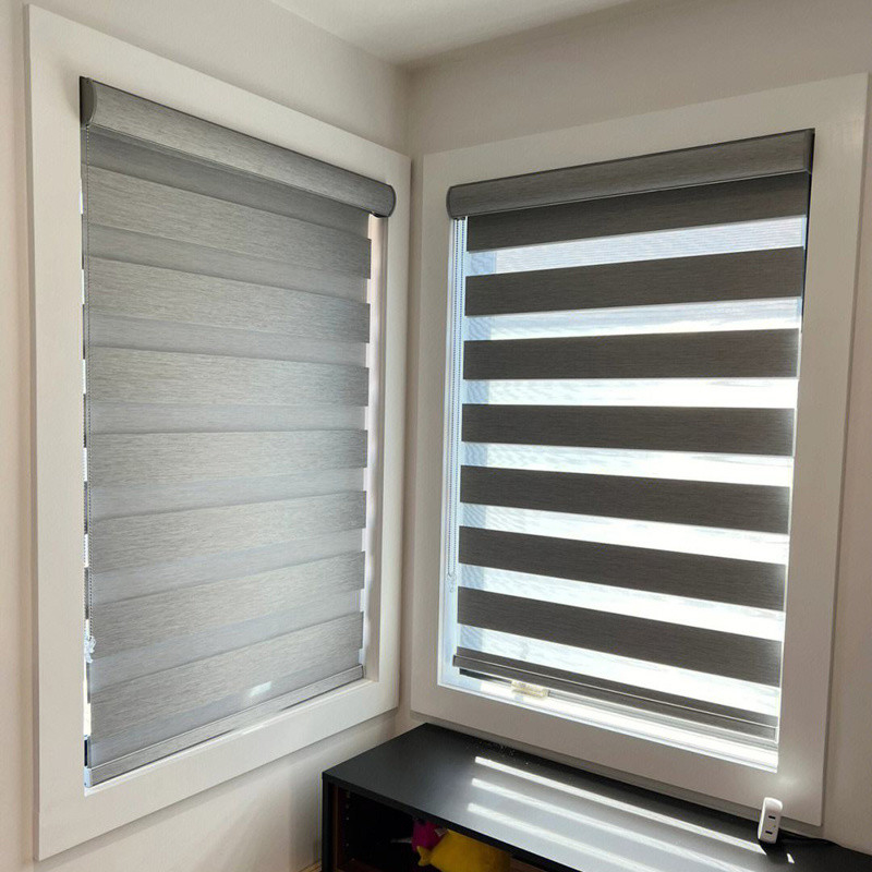 Fusola per ufficio interno Zebra Roller Blinds per giorno e notte Manual Open Type Function