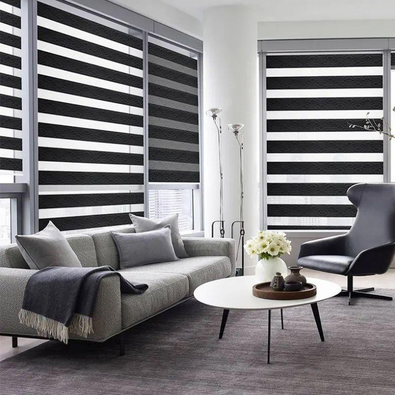 Giubbotti elettrici per finestre a ombra solare Giubbotti zebra orizzontali per prestazioni eccellenti