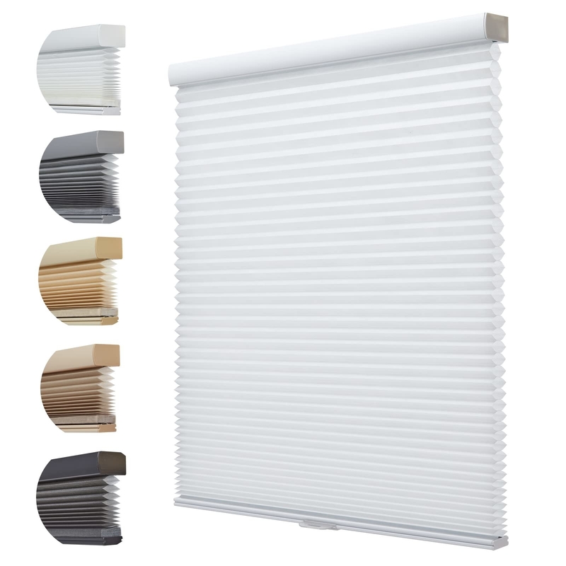WELLSOURCE Ombre cellulari senza fili senza perforazione Giubbotti a nido d'ape Oscuramento per finestre camera da letto, ufficio Facile da installare